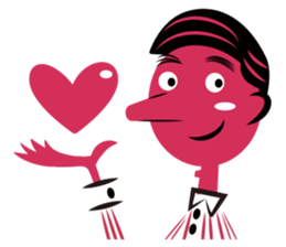 Stickers for Couples/2 color-print style sticker #686592