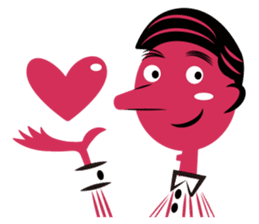 Stickers for Couples/2 color-print style sticker #686592