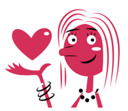 Stickers for Couples/2 color-print style sticker #686593