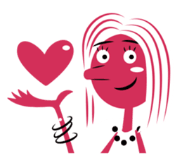 Stickers for Couples/2 color-print style sticker #686593