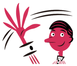 Stickers for Couples/2 color-print style sticker #686596