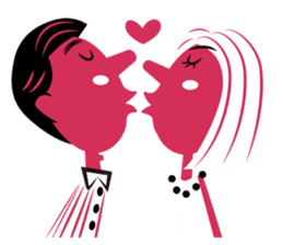 Stickers for Couples/2 color-print style sticker #686617