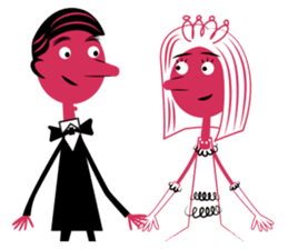 Stickers for Couples/2 color-print style sticker #686619