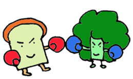 Jabbing bread sticker #687268