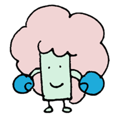 Jabbing bread sticker #687270