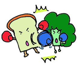 Jabbing bread sticker #687272