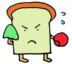 Jabbing bread sticker #687273