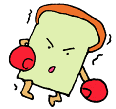 Jabbing bread sticker #687274