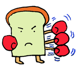 Jabbing bread sticker #687275