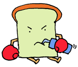 Jabbing bread sticker #687276