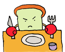 Jabbing bread sticker #687281