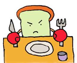 Jabbing bread sticker #687281