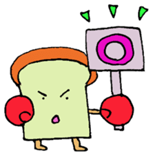 Jabbing bread sticker #687284