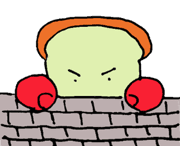 Jabbing bread sticker #687287