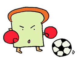 Jabbing bread sticker #687291