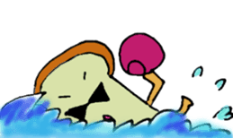 Jabbing bread sticker #687292