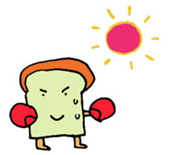 Jabbing bread sticker #687294