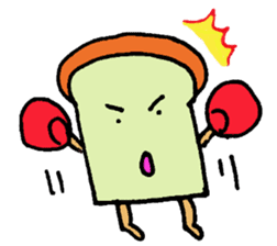 Jabbing bread sticker #687298