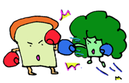 Jabbing bread sticker #687301