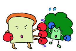 Jabbing bread sticker #687302