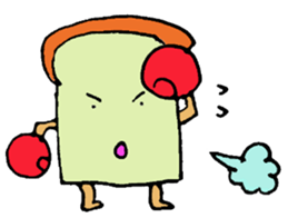 Jabbing bread sticker #687303