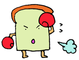 Jabbing bread sticker #687303