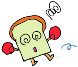 Jabbing bread sticker #687304