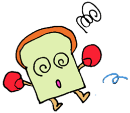 Jabbing bread sticker #687304