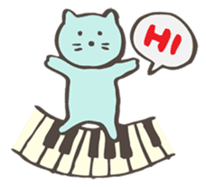 Pianist Cat "Nyappi" sticker #687586