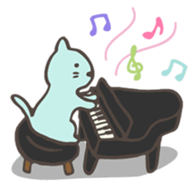 Pianist Cat "Nyappi" sticker #687587
