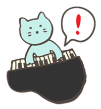 Pianist Cat "Nyappi" sticker #687590