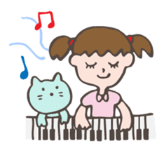 Pianist Cat "Nyappi" sticker #687594