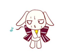 Ribbon rabbit* sticker #688427