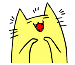 Yellow cat sticker #688958