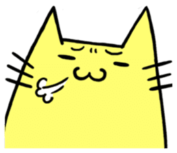 Yellow cat sticker #688964