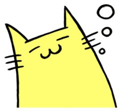 Yellow cat sticker #688968