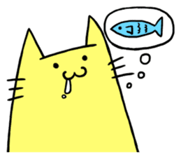 Yellow cat sticker #688970