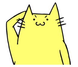 Yellow cat sticker #688971