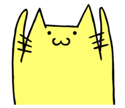 Yellow cat sticker #688972