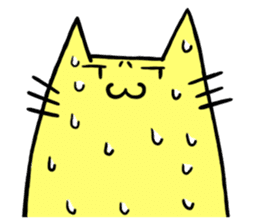 Yellow cat sticker #688973