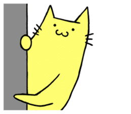 Yellow cat sticker #688975