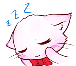 White cat sticker #689271