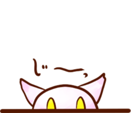 White cat sticker #689279