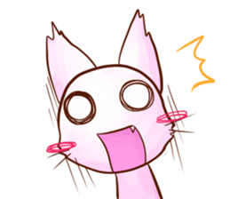 White cat sticker #689288