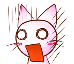 White cat sticker #689289