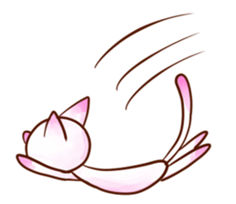 White cat sticker #689295
