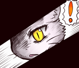 White cat sticker #689297