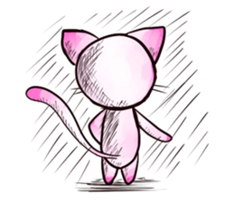 White cat sticker #689299