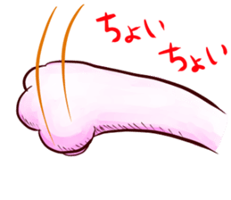 White cat sticker #689302