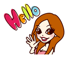 Girl power up stamp sticker #689506